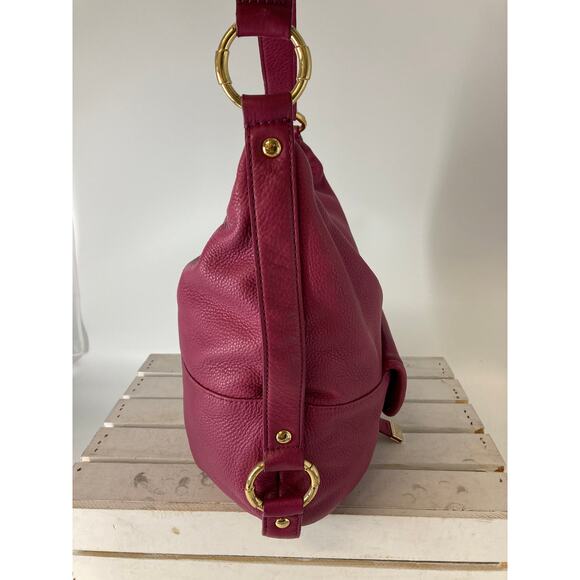 MICHAEL KORS, PINK PEBBLED LEATHER WOMENS LARGE SHOULDER BAG - Picture 3 of 16